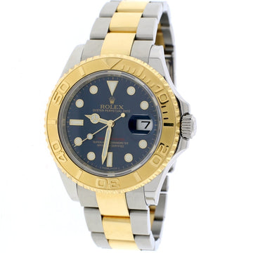 Rolex Yacht-Master 2-Tone 18K Yellow Gold/Stainless Steel Blue Dial 40MM Automatic Mens Oyster Watch 16623