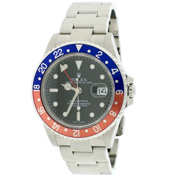 Rolex GMT-Master II Pepsi Bezel 40MM Stainless Steel Automatic Mens Oyster Watch 16710