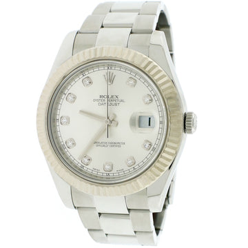 Rolex Datejust II Factory Diamond Dial 41MM Oyster Watch 116334 Box Papers