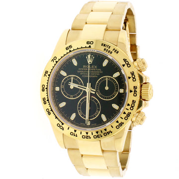 2015 Rolex Cosmograph Daytona 18K Yellow Gold Factory Black Index Dial 40MM Automatic Mens Oyster Watch 116508