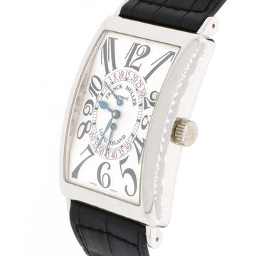 Franck Muller Long Island Bi-Retrograde 18K White Gold Factory Silver Dial 32MM Automatic Mens Watch 1100DS-R