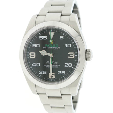 Rolex Air-King Factory Black Dial 40MM Smooth Bezel Automatic Stainless Steel Oyster Mens Watch 116900