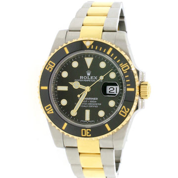 Rolex Submariner 40MM Gold/Steel Ceramic Bezel Black Dial Watch Box&Papers 116613