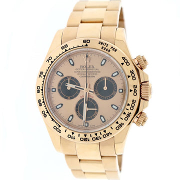 Rolex Cosmograph Daytona 18K Everose Gold Original Pink Dial 40MM Automatic Mens Oyster Rehaut Watch 116505