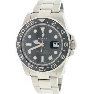 Rolex GMT-Master II Black Ceramic Bezel 40MM Automatic Stainless Steel Mens Oyster Watch 116710