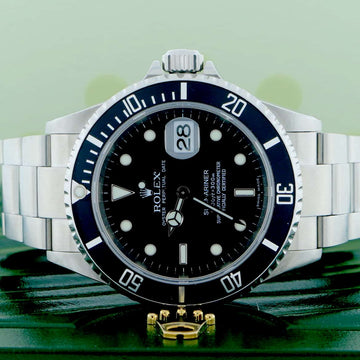 Rolex Submariner Black Dial 40MM Automatic Stainless Steel Mens Watch 16610T