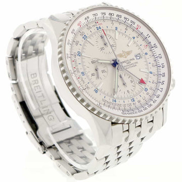 Breitling Navitimer World 46MM Chronograph GMT Cream Dial Automatic Stainless Steel Mens Watch A24322