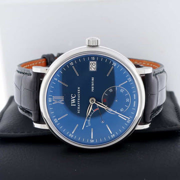 IWC Portofino Eight Days Blue Dial 45MM Automatic Stainless Steel Mens Watch IW510106