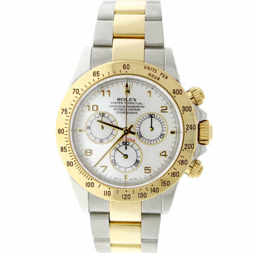 Rolex Cosmograph Daytona 2-Tone 18K Yellow Gold/Steel Original MOP Arabic Dial 40mm Automatic Oyster Watch 116523