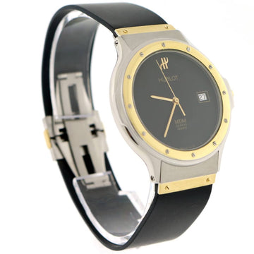 Hublot MDM Depose 2-Tone 18K Yellow Gold/Stainless Steel Black Dial 36MM Watch 1581.2