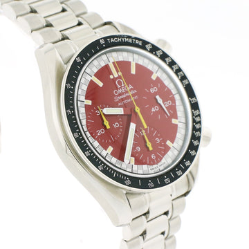 Omega Speedmaster Reduced Michael Schumacher Chronograph Red Dial 36MM Automatic Stainless Steel Mens Watch 3510.61.00