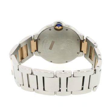 Cartier Ballon Bleu 2-Tone 18K Rose Gold & Steel Factory Diamond Dial 36mm Watch W3BB0018 Box & Papers