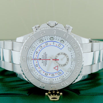 Rolex Yacht-Master II 18K White Gold 44mm Platinum Bezel Automatic Oyster Watch 116689