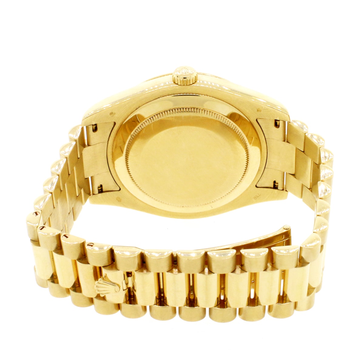 President Watch Rolex President Day-Date II 18K Yellow Gold Black Wave Dial 41mm Mens