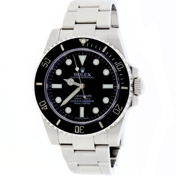 Rolex Submariner Black Dial 40MM Ceramic Bezel Automatic Stainless Steel Oyster Mens Watch 114060