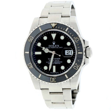 Rolex Submariner Date Ceramic Bezel Black Dial 40MM Automatic Stainless Steel Mens Watch 116610