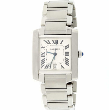 Cartier Tank Francaise Large Stainless Steel 28MM Womens Watch W51002Q3