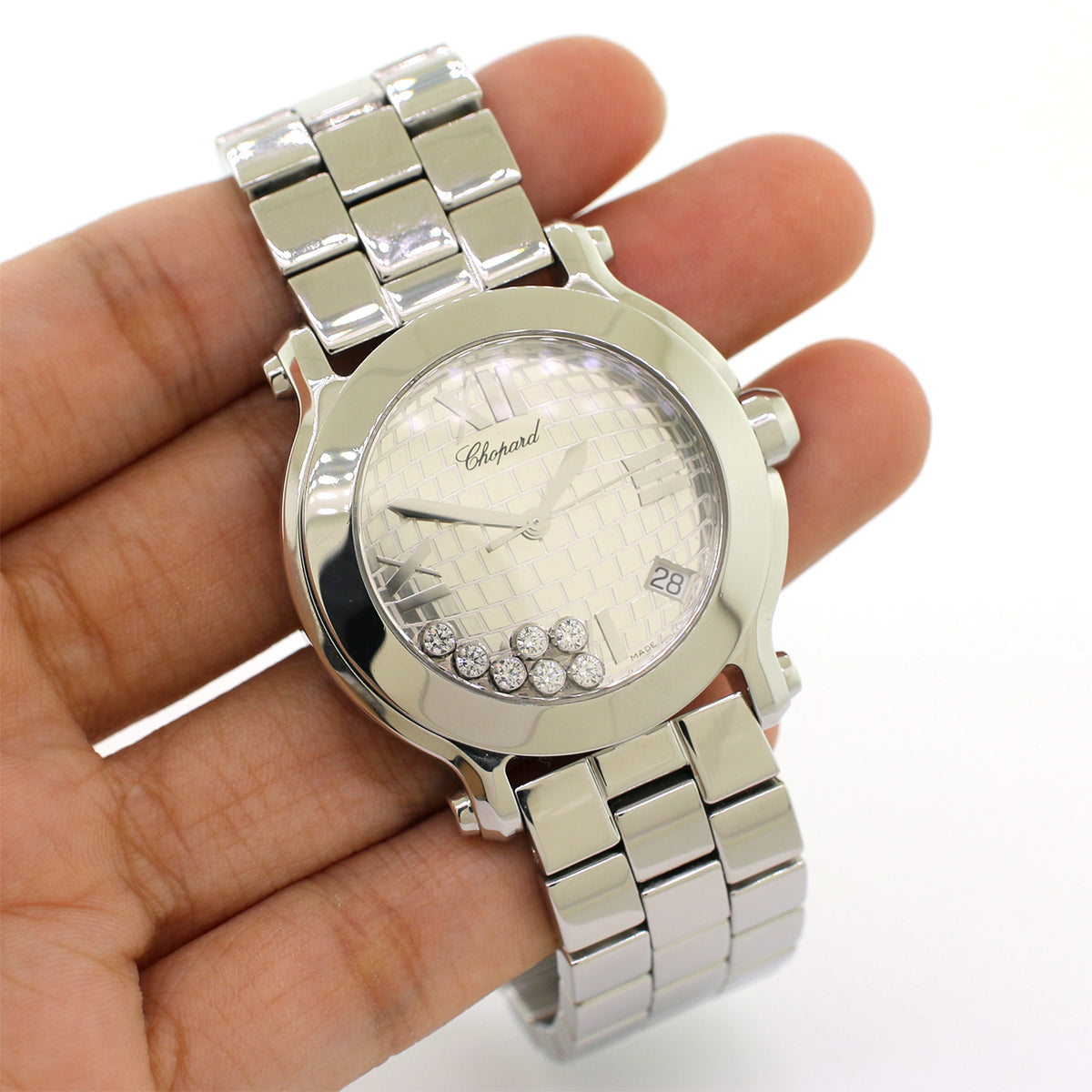 Chopard Pattern Chopard Happy Sport 35MM Brick Pattern Dial Limited Edition Watch 8475