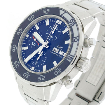 IWC Aquatimer Chronograph Day Date Blue Dial Automatic Stainless Steel 44MM Mens Watch IW376711