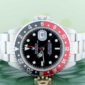 Rolex GMT-Master II Coke Bezel 40mm Black Dial Steel Mens Watch 16710