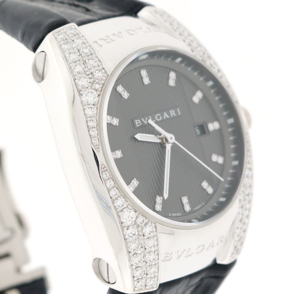 Bvlgari Ergon 18K White Gold Factory Diamond Watch EGW 30 G