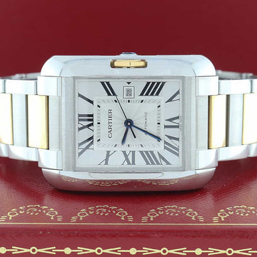 Cartier Tank Anglaise 2-Tone 18K Yellow Gold & Stainless Steel Automatic Watch W5310047
