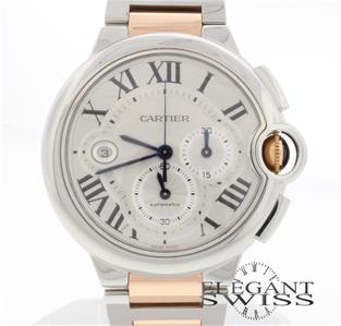 Cartier Ballon Bleu 44MM 2-Tone Pink Gold/Stainless Steel Chronograph Watch W6920075