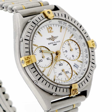 Breitling Chronomat Windrider Sextant Chronograph White Dial 36MM Stainless Steel Watch B55045