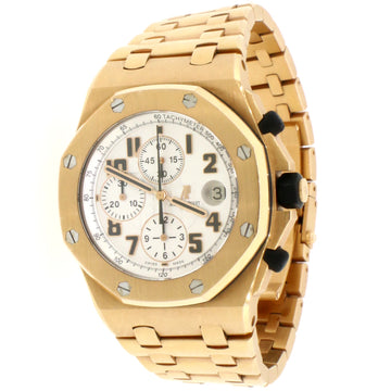 Audemars Piguet Royal Oak Offshore Rose Gold 42mm White Dial Chronograph Watch 26170OR.OO.1000OR.01