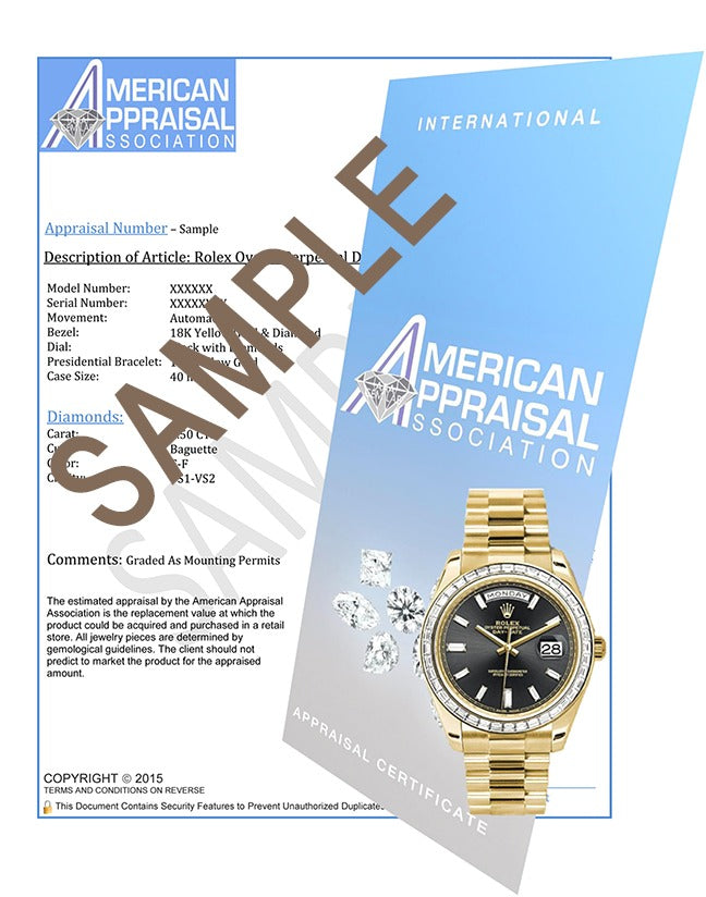 Rolex appraisal clearance cost