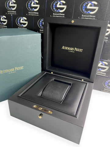 Audemars Piguet Royal Oak Chronograph 41mm Blue Dial Blue Leather Strap Rose Gold Watch 26331OR.OO.D315CR.01 Box Papers