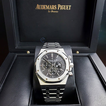 Audemars Piguet Royal Oak Chronograph 41mm Black Dial Stainless Steel Watch 26320ST.OO.1220ST.01 Box Papers