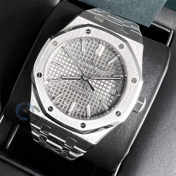 Audemars Piguet Royal Oak 37mm Gray Dial Steel Watch Box Papers 15450ST.OO.1256ST.02