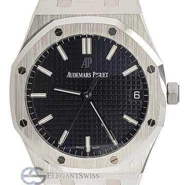 Audemars Piguet Royal Oak Black Dial Stainless Steel Watch 15500ST.OO.1220ST.03 Box Papers