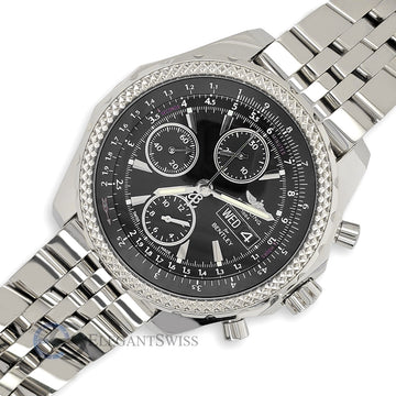 Breitling Bentley Motors GT Special Edition 44.8mm Black Dial Stainless Steel Watch A13362 Box Papers