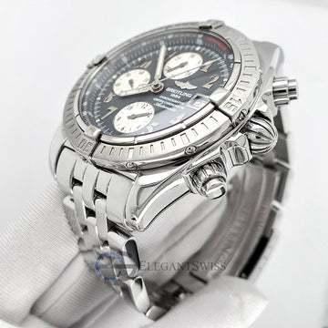 Breitling Chronomat Evolution Chronograph 44mm Gray Dial Steel Watch A13356 Box Papers