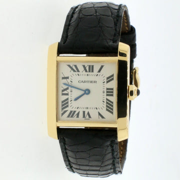 Cartier Tank Francaise 25MM 18K Yellow Gold Ladies Watch Roman Dial 1821
