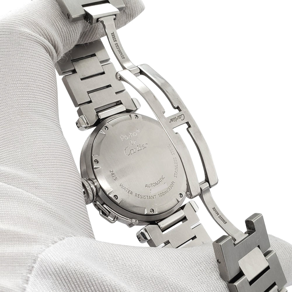 Cartier Pasha C Big Date 35mm Pink Dial Stainless Steel Watch 2475