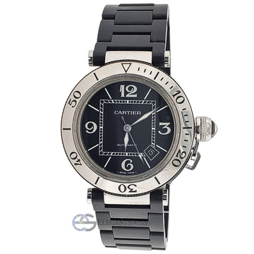 Cartier Pasha 40MM Black Dial Stainless Steel watch 2790