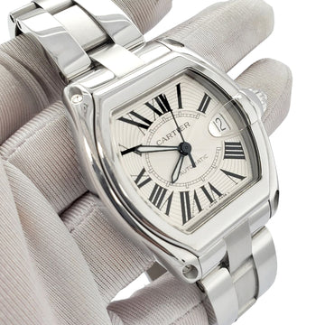 Cartier Roadster 37mm Silver Roman Dial Stainless Steel Watch 2510 W62025V3
