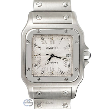 Cartier Santos 29mm Silver Roman Dial Stainless Steel Watch 2319 W20055D6