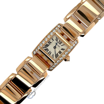 Cartier Tankissime 20mm Silver Dial Rose Gold Ladies Watch 2801