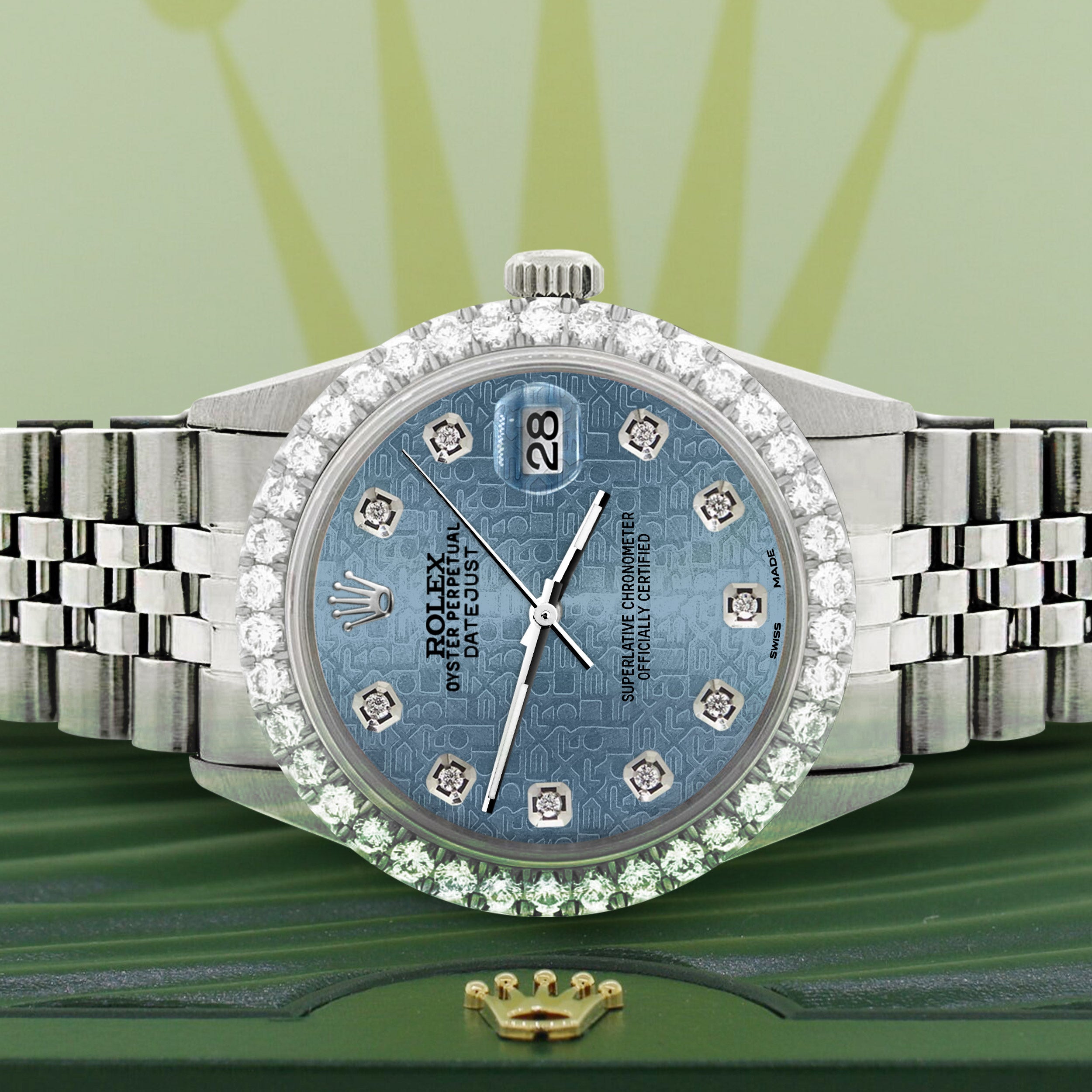 Ice blue hotsell rolex datejust