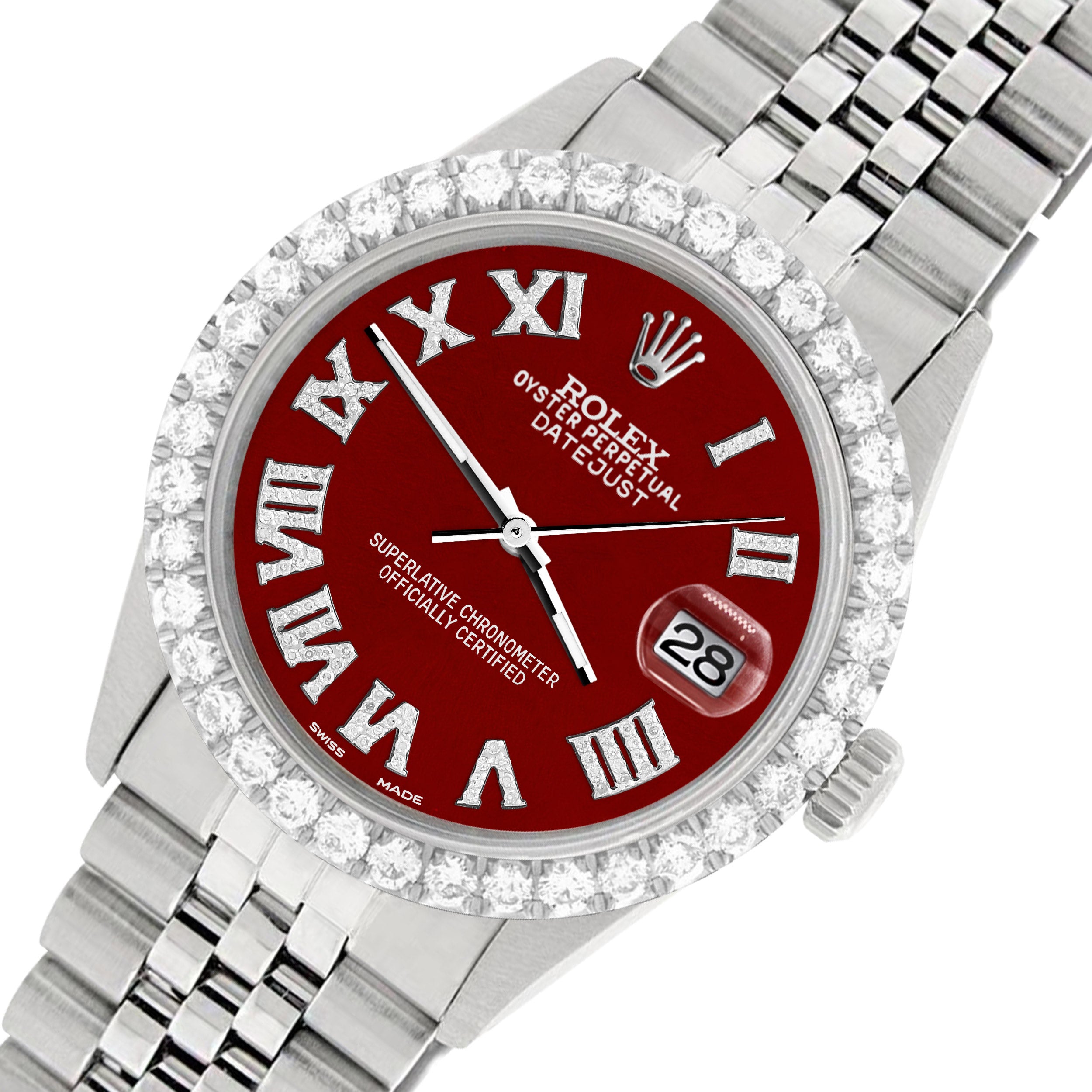 Rolex discount diamond red