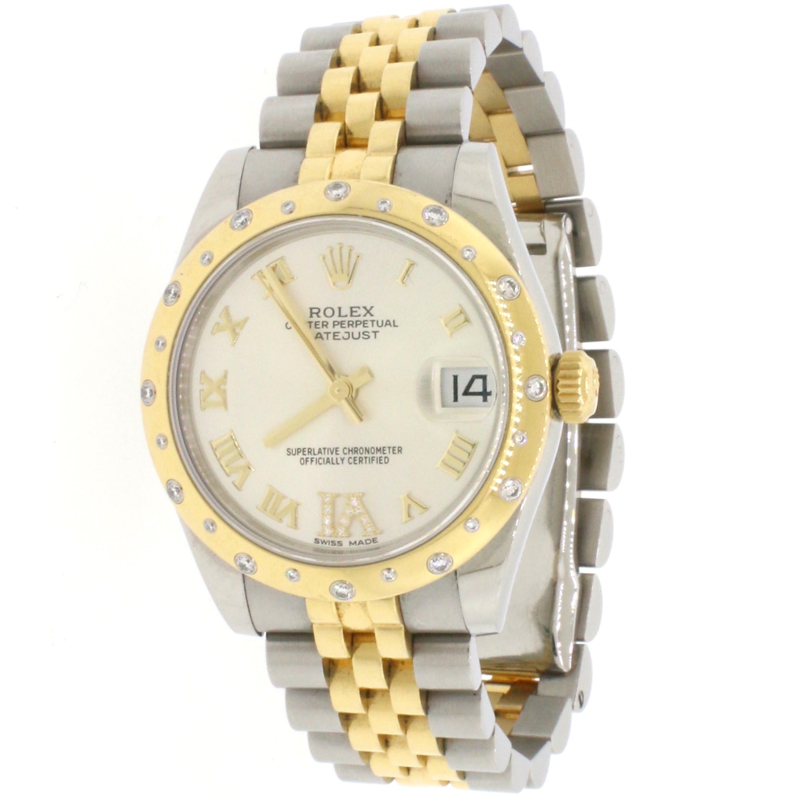 Rolex Datejust 31MM Roman Diamond Dial w/Factory Scattered Diamond Bez