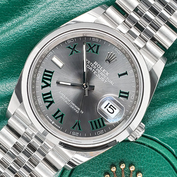 Unworn Rolex Datejust 36mm 126200 Wimbledon Dial Stainless Steel Jubilee Watch 2022 Box Papers