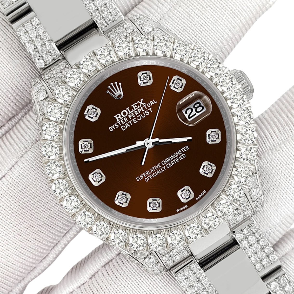 rolex zoom diamond watch