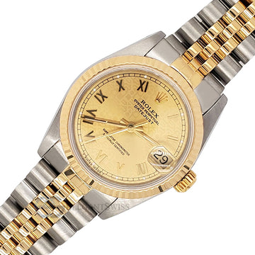 Rolex Datejust Midsize 68273 Champagne Jubilee Roman Dial 31mm Two-Tone Watch Box Papers