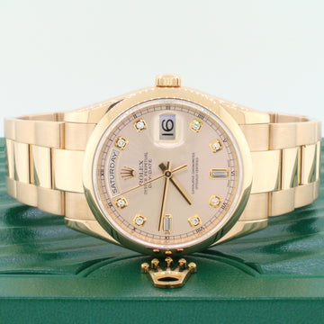 Rolex President Day-Date 18K Rose Pink Factory Dial 36mm Mens 118205