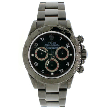 Rolex Cosmograph Daytona Black PVD Black Dial 40MM Mens Oyster Watch 116520
